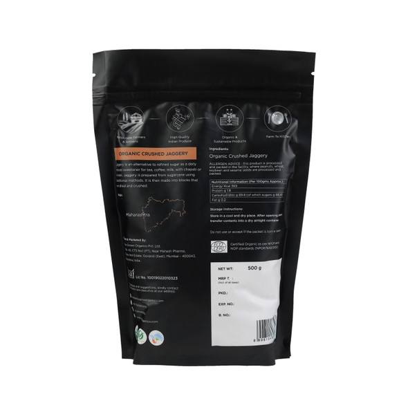 Organic Crusshed Jaggery | By Zama | For USA | 17.64 Oz | 1.1 lbs