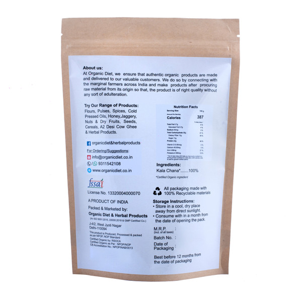 Kala Chana | By Organic Diet | For USA | 17.64 Oz | 1.1 lbs