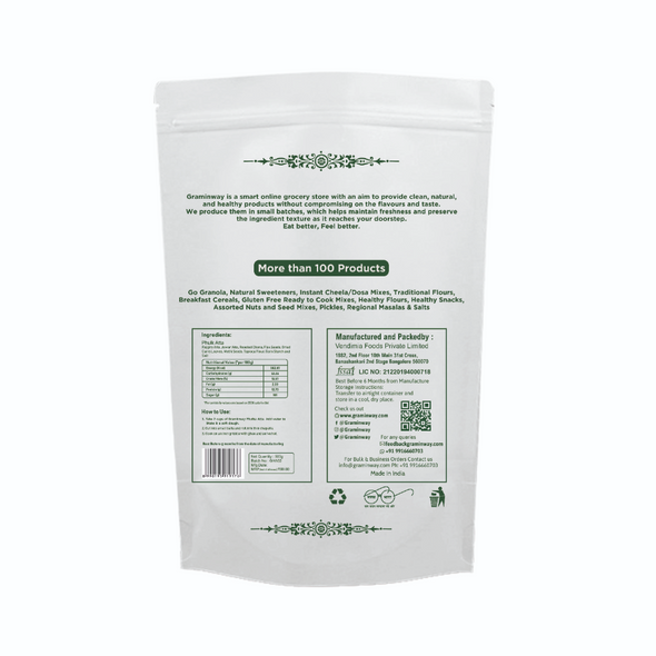 Gluten Free Phulka Atta | By Graminway | For USA | For USA | 17.64 Oz | 1.1 lbs