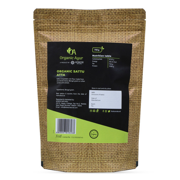 SATTU ATTA | By Organic Ayur | For USA | 26.46 Oz | 1.65 lbs