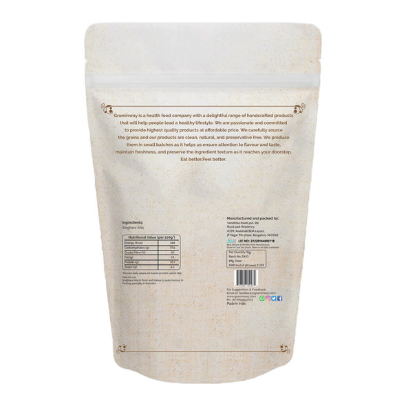 Gluten Free Singhara Atta | By Graminway | For USA | For USA | 35.27 Oz | 2.2 lbs