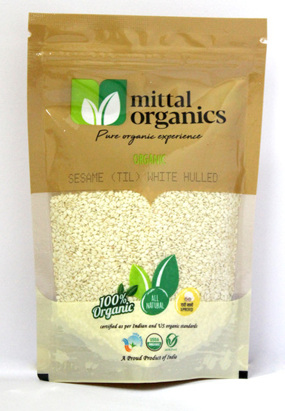 Sesame (Til) White Hulled | By Mittal Organics | For USA | 3.53 Oz | 0.22 lbs