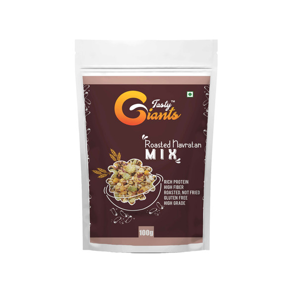 Roasted Navratan Mix | By Tasty Giants | For USA | 3.48 Oz | 0.22 lbs