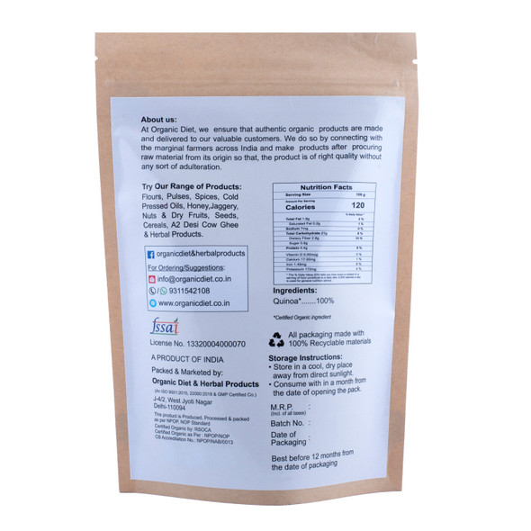 Quinoa | By Organic Diet | For USA | 17.64 Oz | 1.1 lbs