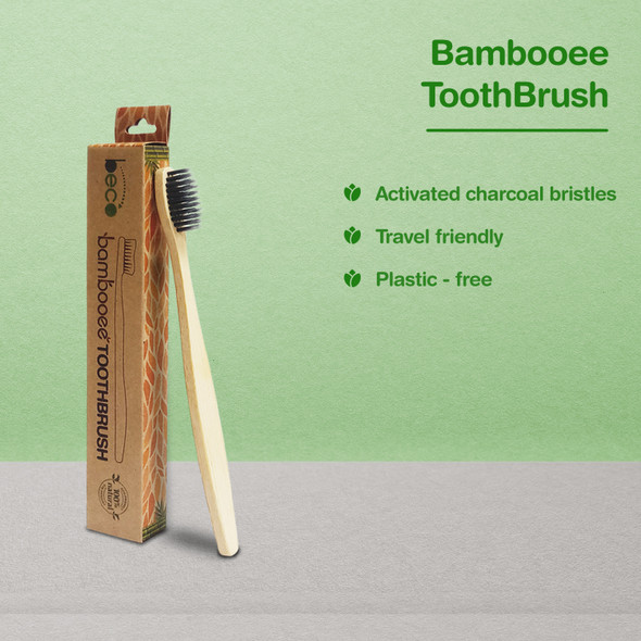 Bamboo Toothbrush (Pack of 2) | By BECO | For USA | 17.64 Oz | 1.1 lbs