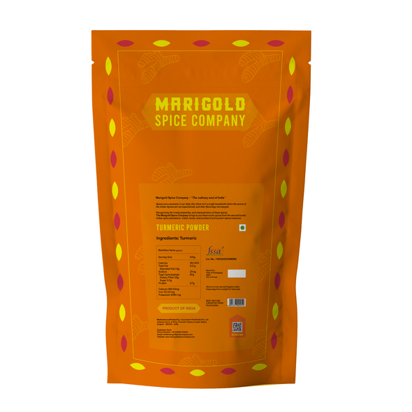 Turmeric Powder - 500gms | 100% Natural | By Marigold Spice Company | For USA |   17.64 oz  |   1.1 lbs