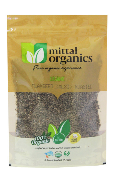 Flax Seed (Alsi) Roasted | By Mittal Organics | For USA | 3.53 Oz | 0.22 lbs