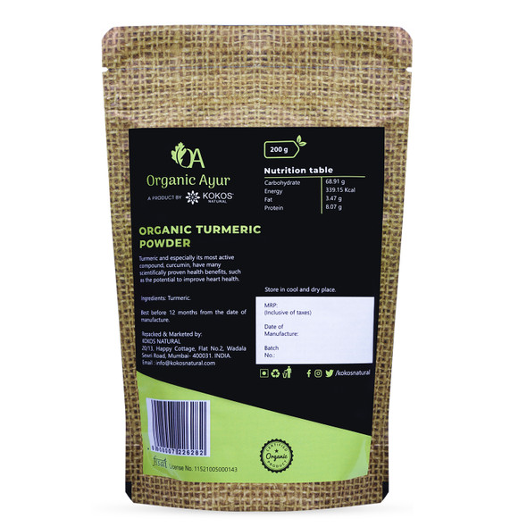 TURMERIC POWDER | By Organic Ayur | For USA | 7.05 Oz | 0.44 lbs