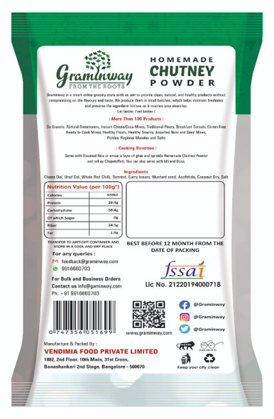 Homemade Chutney Powder | By Graminway | For USA | For USA | 7.05 Oz | 0.44 lbs