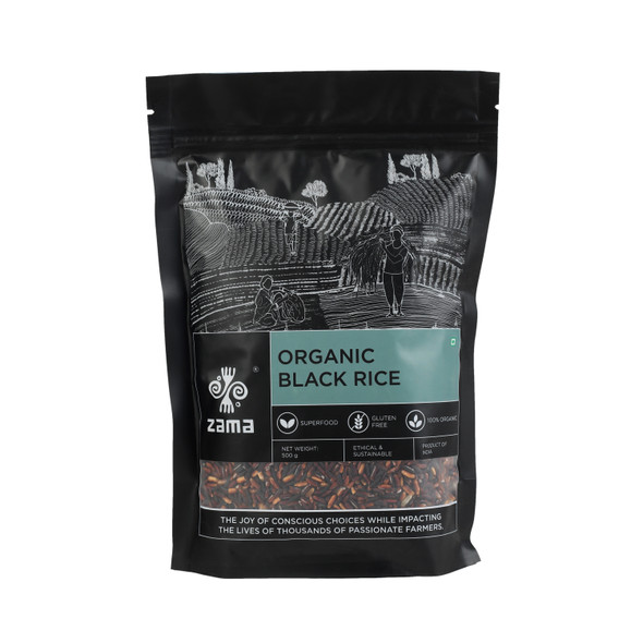 Organic Black Rice | By Zama | For USA | 17.64 Oz | 1.1 lbs