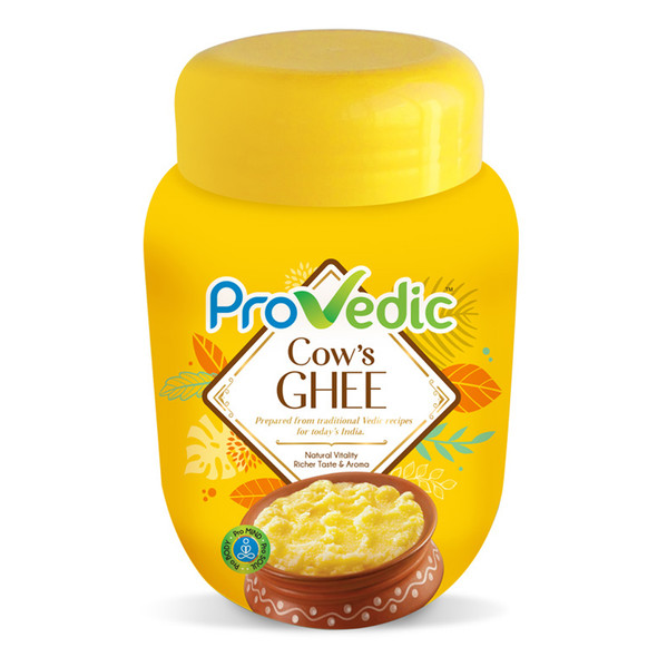 Pure Cow's Ghee 1L | By ProVedic | For USA | 33.81 fl oz | 0.26 gallon