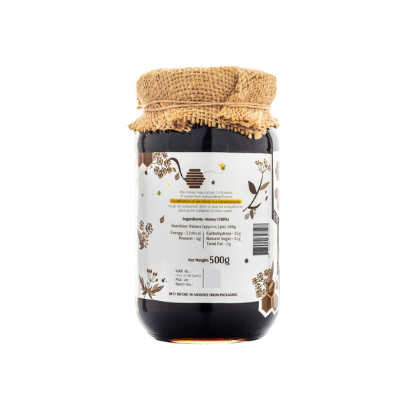Ajwain Raw Honey | By HoneyVeda | For USA | 17.64 Oz | 1.1 lbs