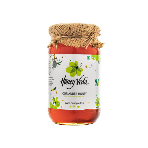 Coriander Raw Honey | By HoneyVeda | For USA | 17.64 Oz | 1.1 lbs