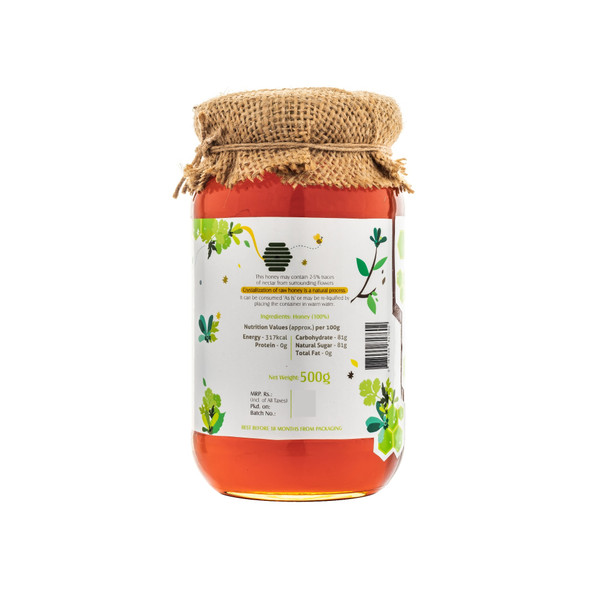 Coriander Raw Honey | By HoneyVeda | For USA | 17.64 Oz | 1.1 lbs
