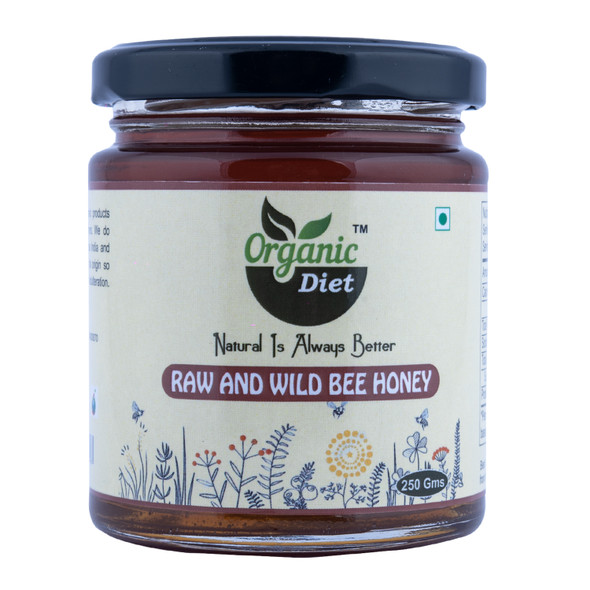 Raw & Wild Honey | By Organic Diet | For USA | 8.82 Oz | 0.55 lbs