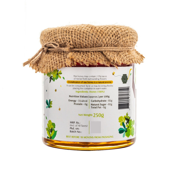 Coriander Raw Honey | By HoneyVeda | For USA | 8.82 Oz | 0.55 lbs