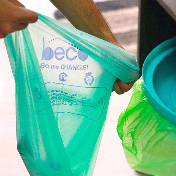 Compostable Large 24 X 32 Inches Garbage Bags/Trash Bags/Dustbin Bags 10 Pieces - Pack of 3 | By BECO | For USA | 17.64 Oz | 1.1 lbs