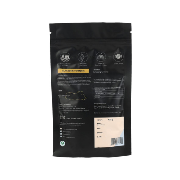 Lakadong Turmeric | By Zama | For USA | 3.53 Oz | 0.22 lbs