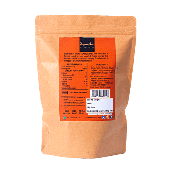 Jaggery Granola  | By Jaggery Box | For USA | 17.64 Oz | 1.1 lbs