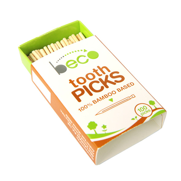 Beco Sustainable Bamboo Toothpick- 600 Sticks - 100 sticks X Pack of 10 | By BECO | For USA | 7.05 Oz | 0.44 lbs