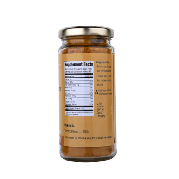 Lakadong Turmeric Powder | By Organic Diet | For USA | 3.53 Oz | 0.22 lbs