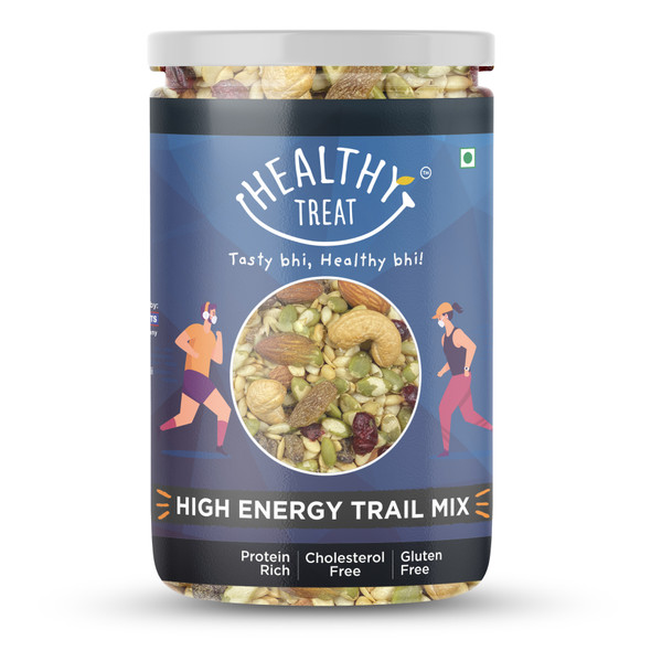 High Energy Trail Mix Protein Rich Mix Of Roasted Cashew Nut, Almonds, Pumpkin Seeds, Watermelon Seeds, Sunflower Seeds, Raisins, Cranberries | By Healthy Treat | For USA | 8.82 Oz | 0.55 lbs