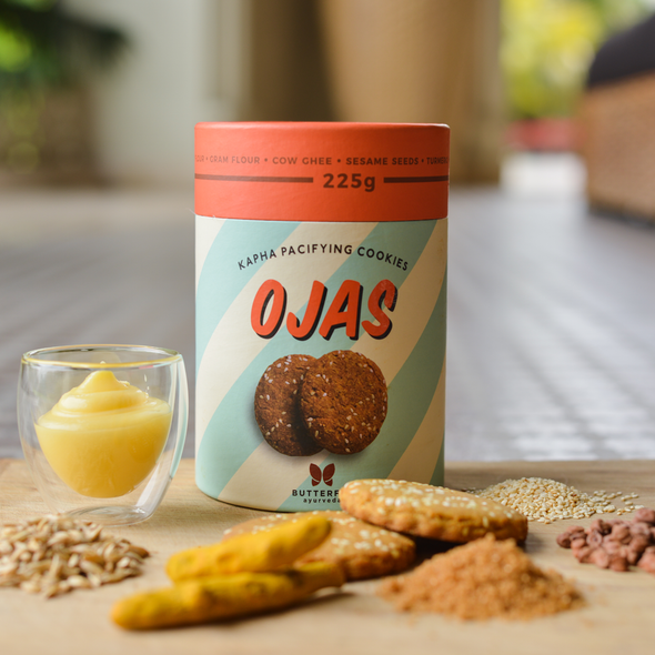 Ojas - Kapha Balancing Cookies For Metabolism and Immunity  | By Butterfly Ayurveda | For USA |  7.94 oz  |  0.5lbs