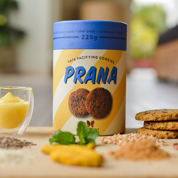 Prana - Vata Balancing Cookies For Digestion & Stamina  | By Butterfly Ayurveda | For USA |  7.94 oz  |  0.5lbs