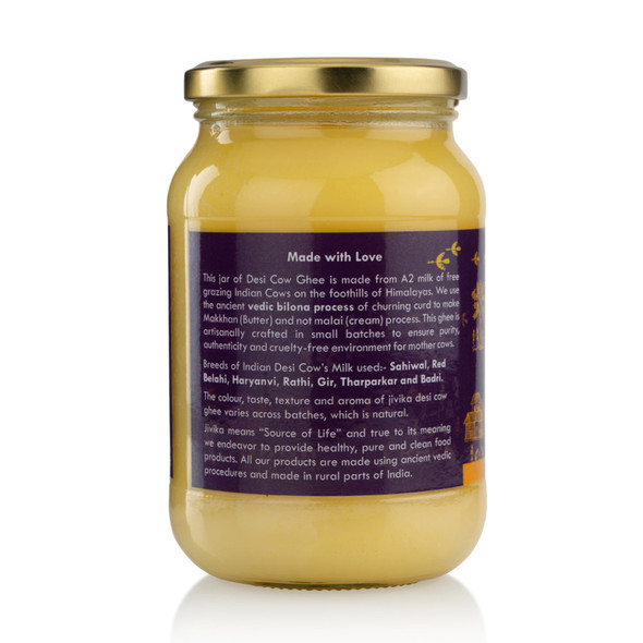 Desi A2 Cow Ghee (Bilona Ghee) 500ml | By jivika Naturals | For USA | 16.91 Oz | 1.1 lbs