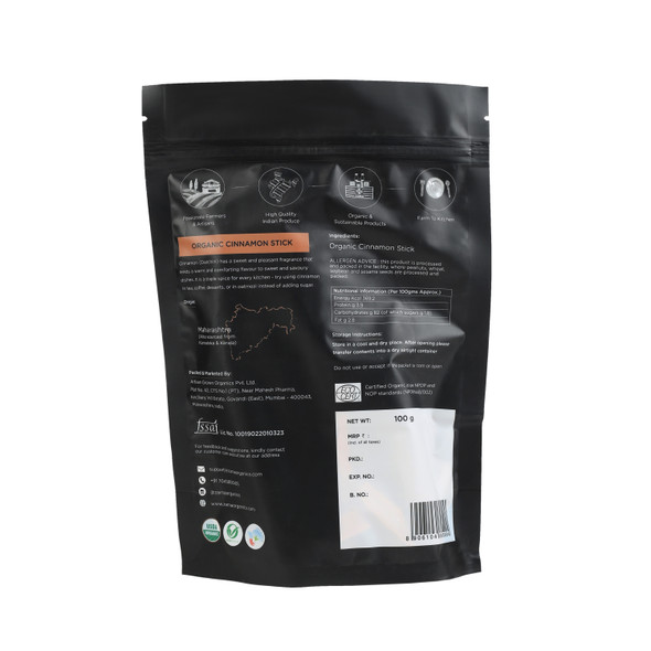 Organic Cinnamon Sticks | By Zama | For USA | 3.53 Oz | 0.22 lbs