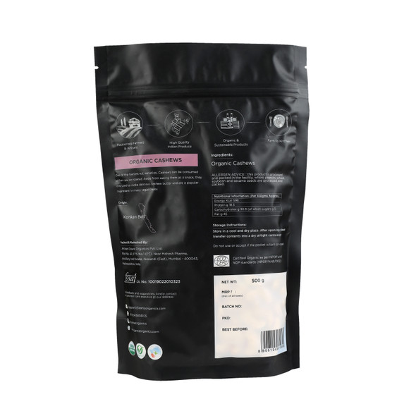 Organic Cashews | By Zama | For USA | 17.64 Oz | 1.1 lbs