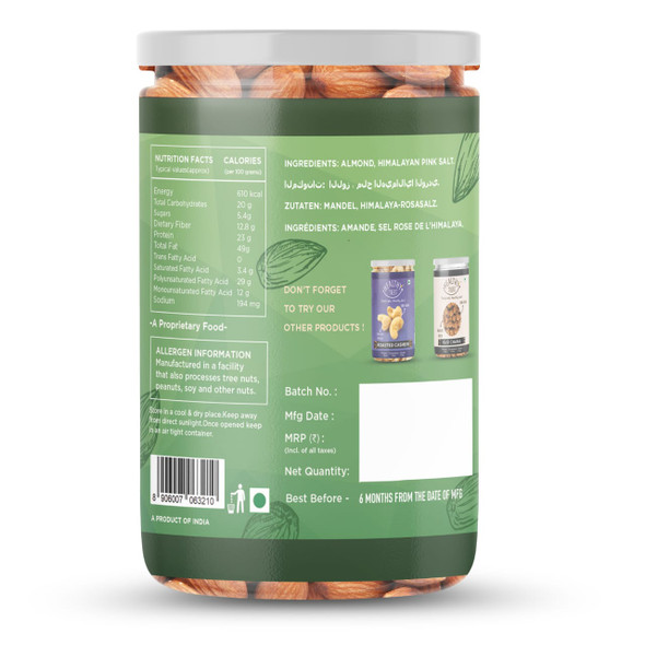 Roasted California Almond | By Healthy Treat | For USA | 7.05 Oz | 0.44 lbs