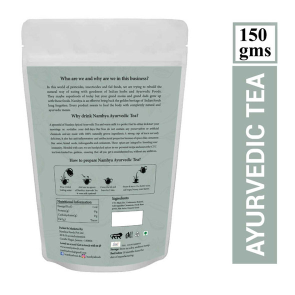 Ayurvedic Tea | By Namhya | For USA | 5.29 Oz | 0.33 lbs