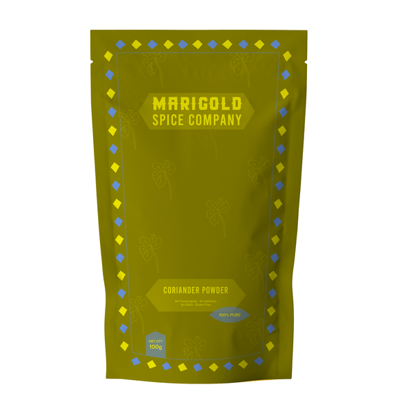 CORIANDER POWDER - PACK OF 5 | 100% NATURAL | 100gms Each | By Marigold Spice Company | For USA |   3.53 oz  |   0.22 lbs