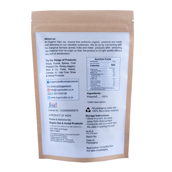 Pista | By Organic Diet | For USA | 8.82 Oz | 0.55 lbs