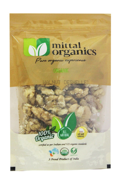Walnut Deshelled | By Mittal Organics | For USA | 3.53 Oz | 0.22 lbs