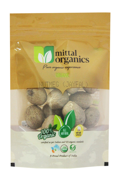 Nutmeg (Jayfal) Whole | By Mittal Organics | For USA | 1.76 Oz | 0.11 lbs