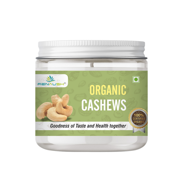 Certified Organic Cashewnut(W240) | By Renaush | For USA | 8.82 Oz | 0.55 lbs