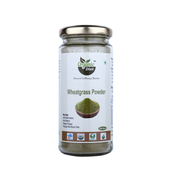 Wheatgrass Powder | By Organic Diet | For USA | 3.53 Oz | 0.22 lbs