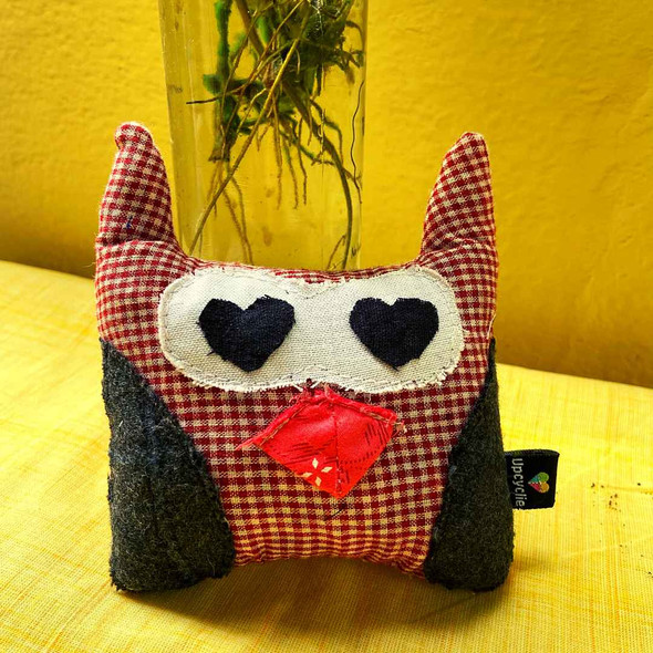 Sustainable Gift- Baby Owl Toy | | By Upcyclie | For USA | 4.18 Oz | 0.26 lbs