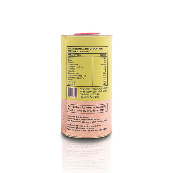 Hemp Seed Oil 150ml | By India Hemp & Co | For USA | 5.07 fl oz