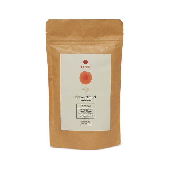 Henna Natural - Dark Brown | By TVAM | For USA | 3.53 Oz | 0.22 lbs