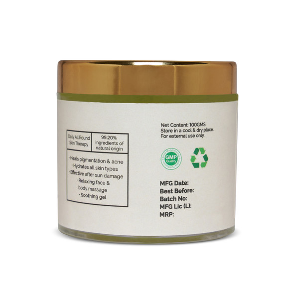 Aloe Vera Gel- Peppermint Green Tea & Sea Buckthorn | By TVAM | For USA | 3.53 Oz | 0.22 lbs
