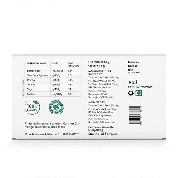 Sozen Orange Green Tea, 25 Teabags | By Teamonk | For USA | 1.7 Oz | 0.11 lbs
