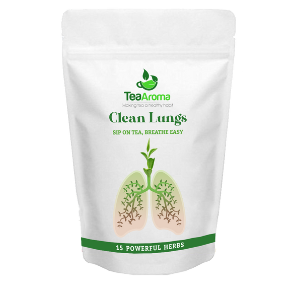 Clean Lungs Tea (50g) , Completely Natural Formulation , Herbal Tea Organic , Detox Tea | By Tea Aroma | For USA | 1.76 Oz | 0.11 lbs