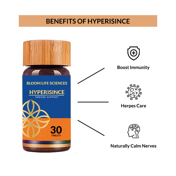 Hyperisince - 30 Tab (Anti Herpes) | By Biogetica | For USA | 2.82 Oz | 0.18 lbs