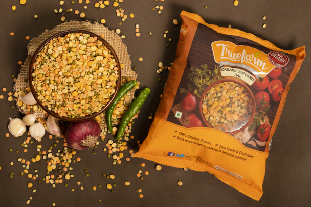 Organic Supermix Dal (500g) | By Truefarm Foods | 17.64 Oz | 1.1 lbs
