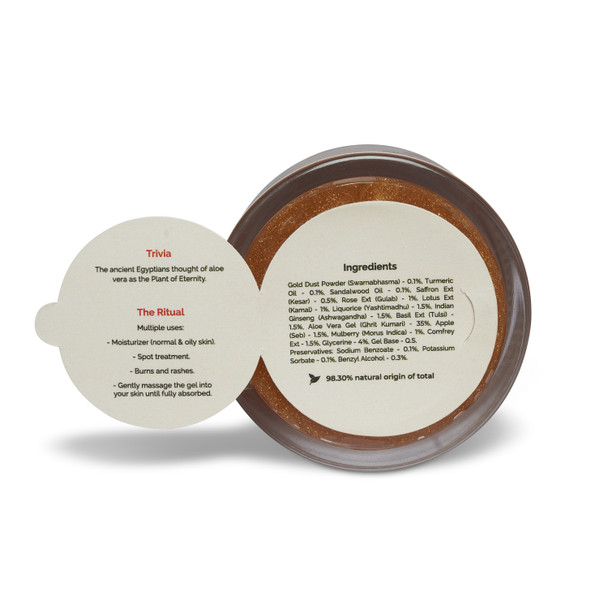 Aloe Vera Gel - Gold Dust & Honey | By TVAM | 3.53 Oz | 0.22 lbs