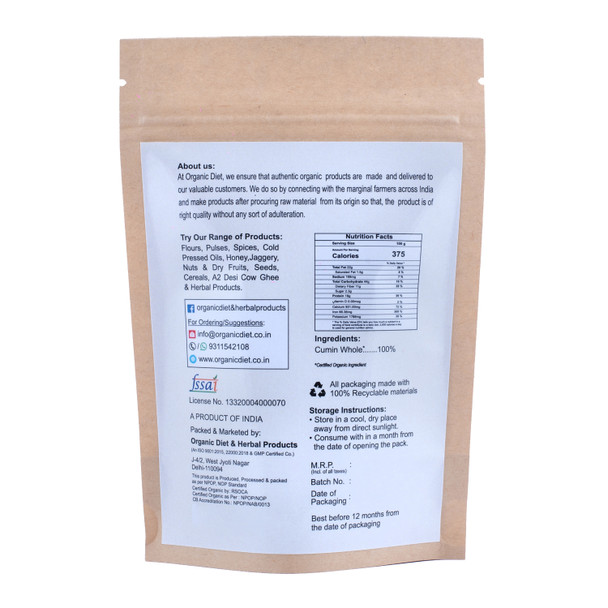 Cumin(Jeera) | By Organic Diet | 2.65 Oz | 0.17 lbs