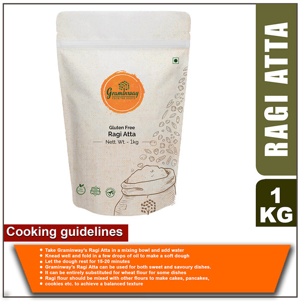 Gluten Free Ragi Atta | by Graminway | 35.27 Oz | 2.2 lbs